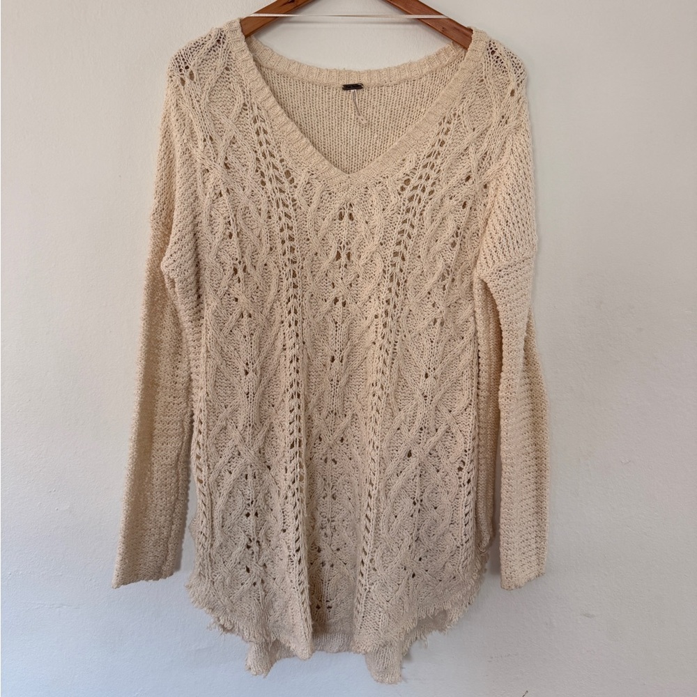 Free People Cable Knit Sweater Size Small